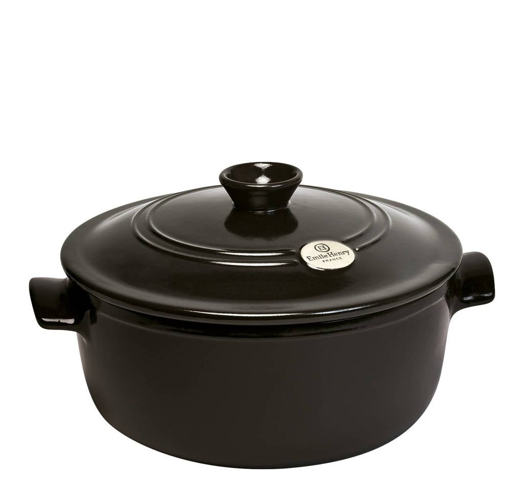 Emile Henry Braadpan Cookware Fusain (Ø28 cm), Antraciet