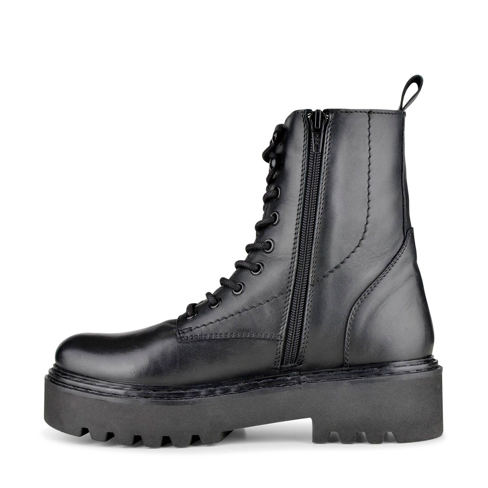 PS Poelman Satfat leren veterboots zwart | wehkamp PS Poelman leren veterboots | wehkamp