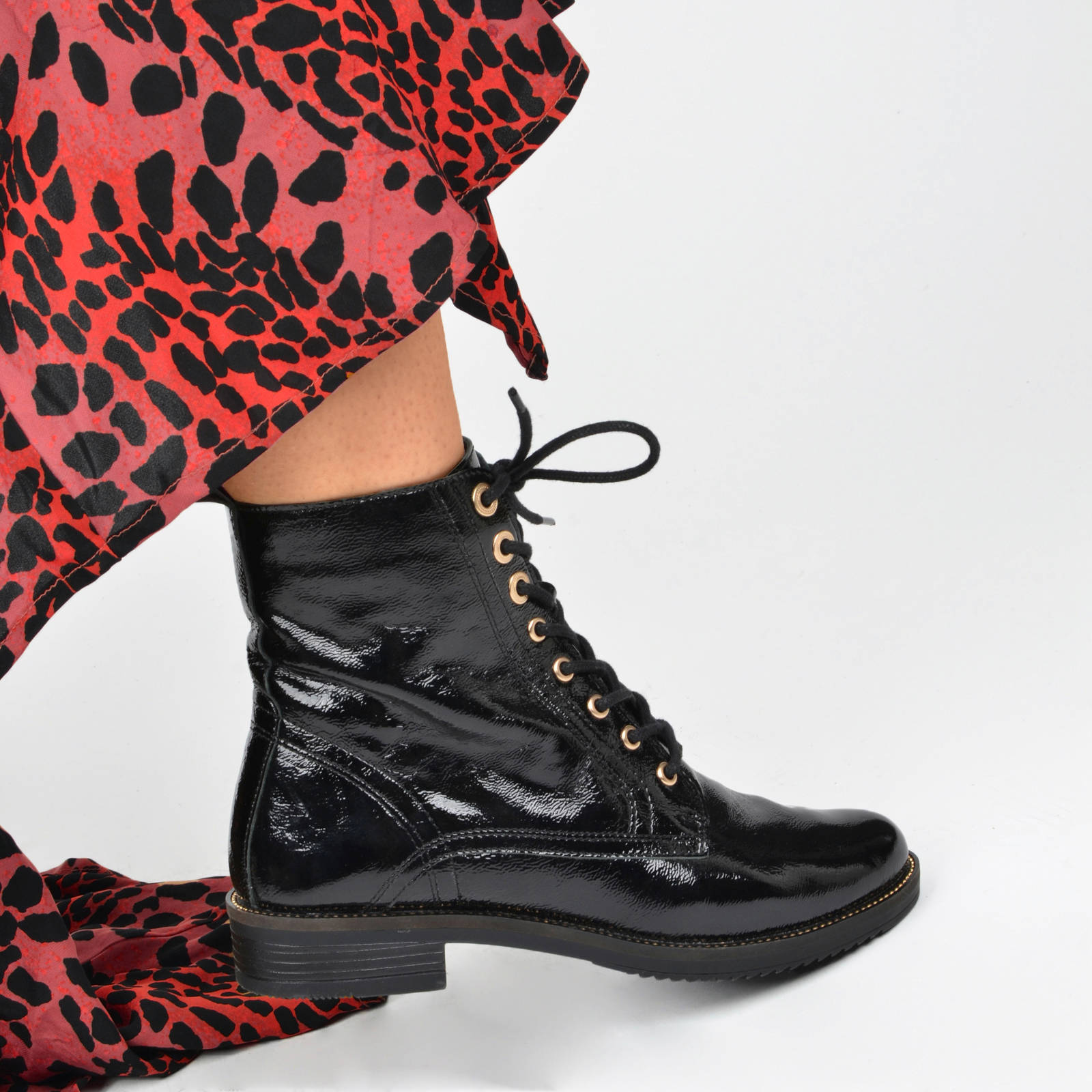 PS Poelman Conanball lakleren veterboots zwart | wehkamp