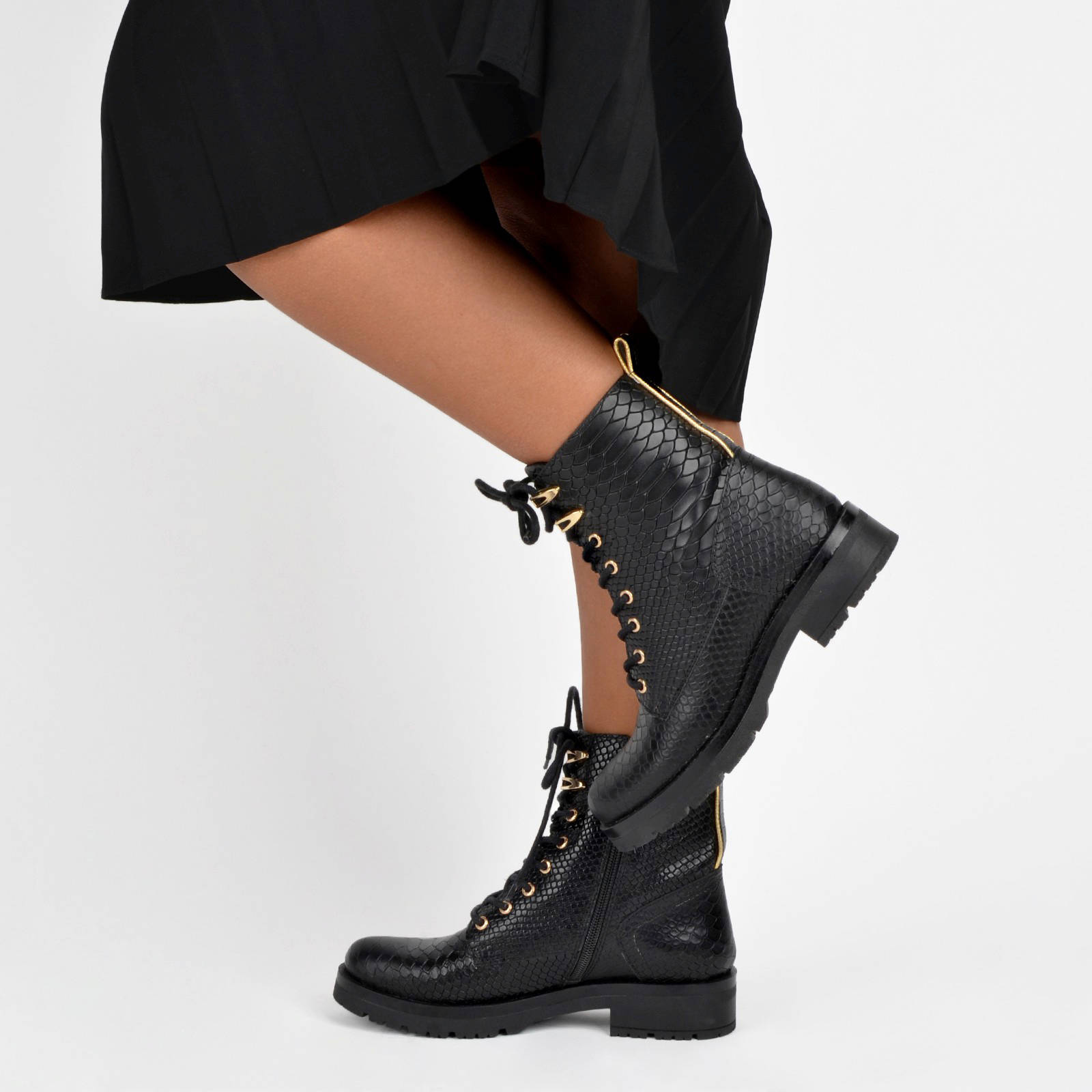 Poelman Veterboot Zwart LPFENIX-34BALOFF | Le Ballon