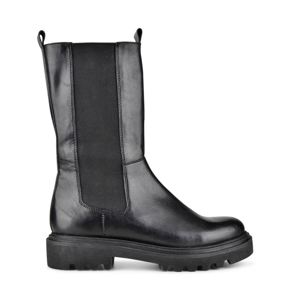 PS Poelman Saturno hoge leren chelsea boots zwart wehkamp