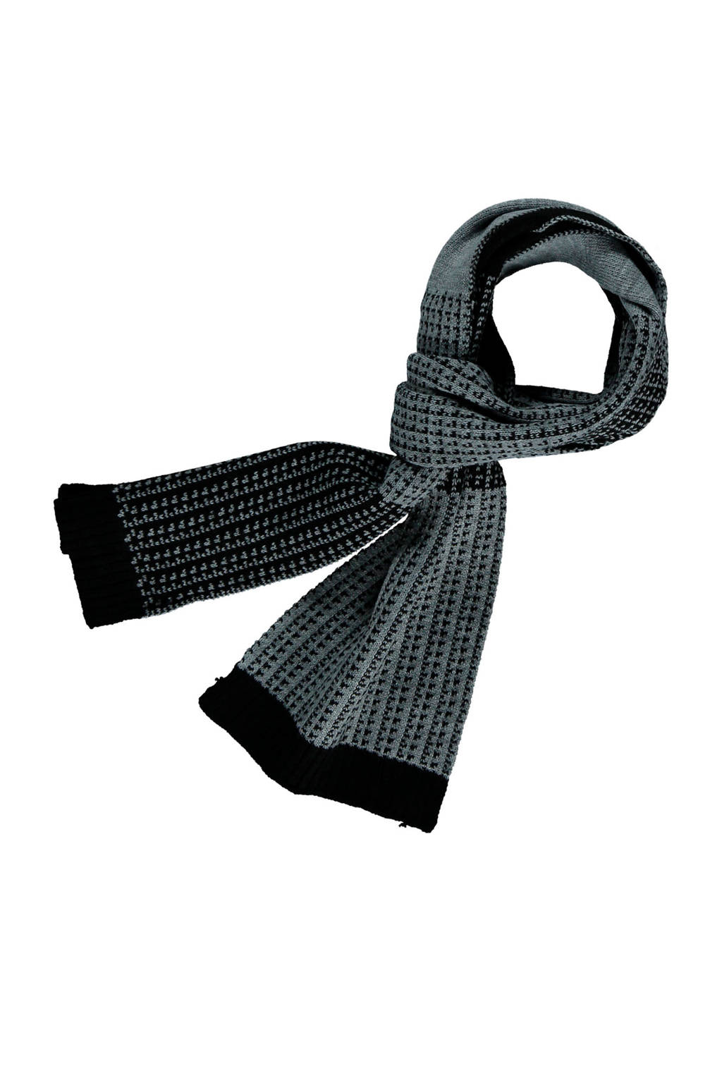 Sarlini sjaal grijs/zwart, MULTI BLACK