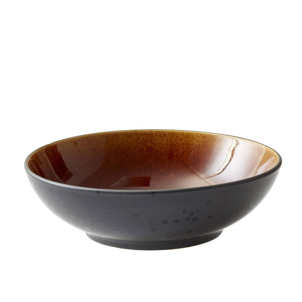 Bitz diep bord Amber (Ø24 cm), Bruin,Zwart