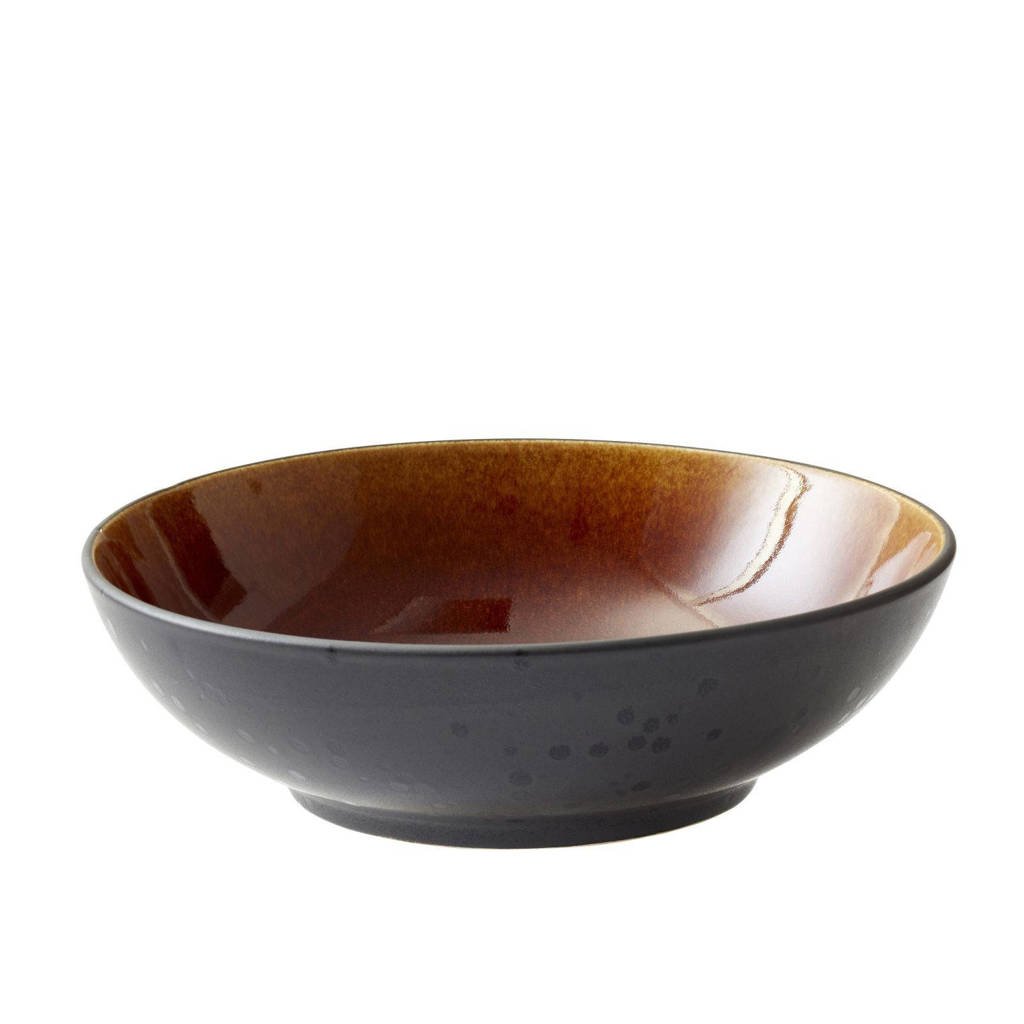 Bitz diep bord Amber (Ø24 cm), Bruin,Zwart