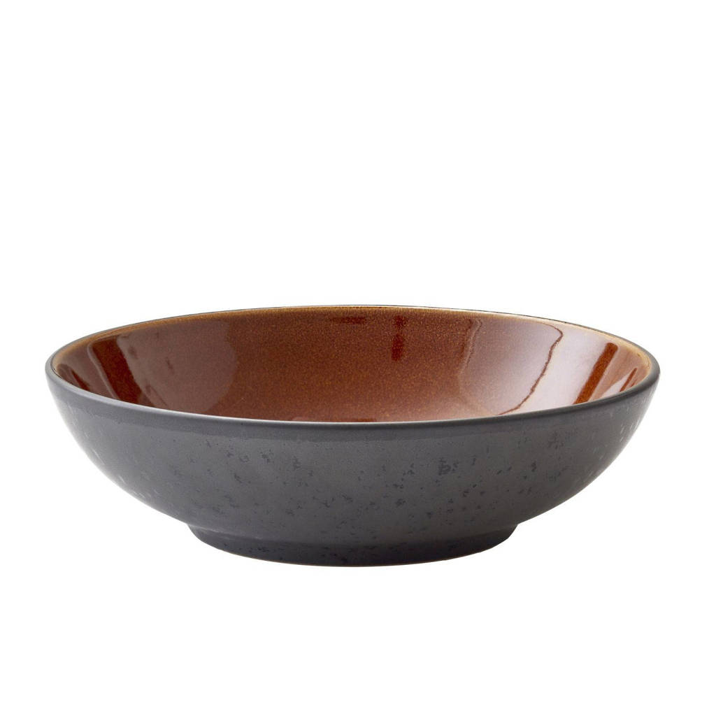Bitz Pastabord Zwart Amber (Ø20 cm), Geel,Zwart