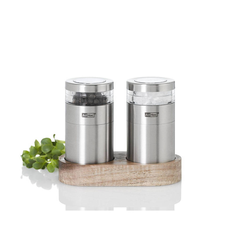 AdHoc Peper en Zoutmolen Set Menage Molto (2-Delig)