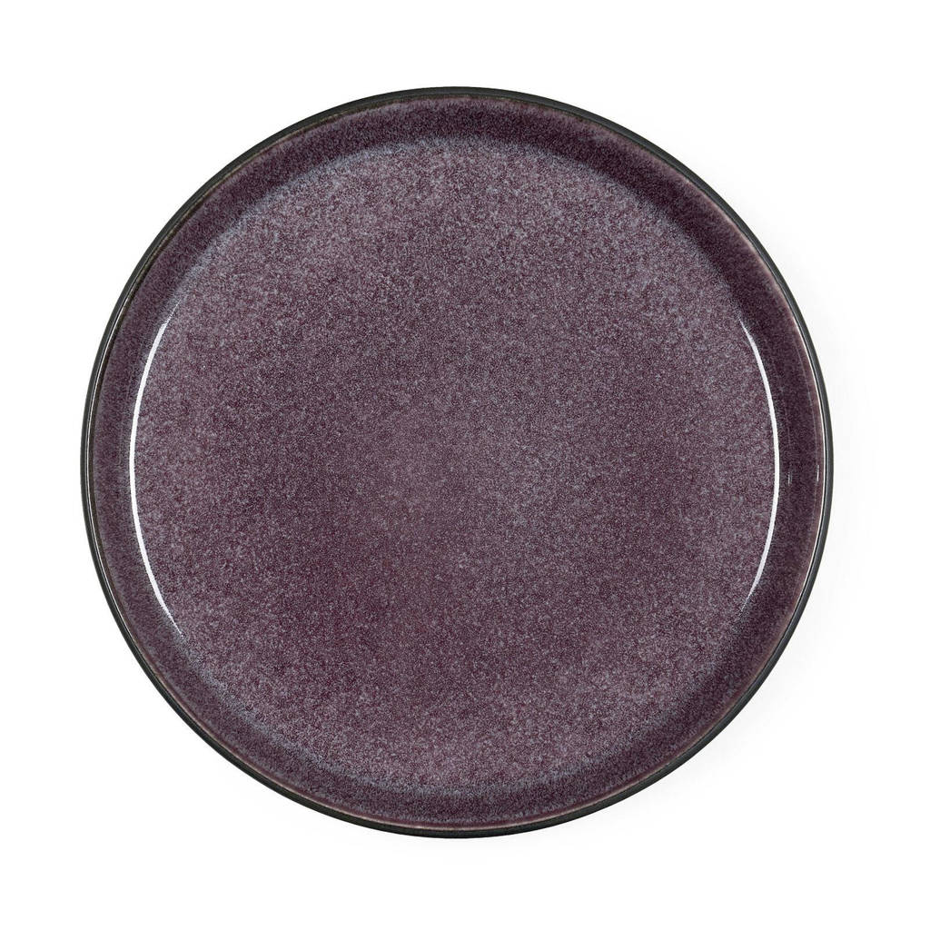 Bitz Bord Zwart Lila (Ø21 cm), Paars,Zwart