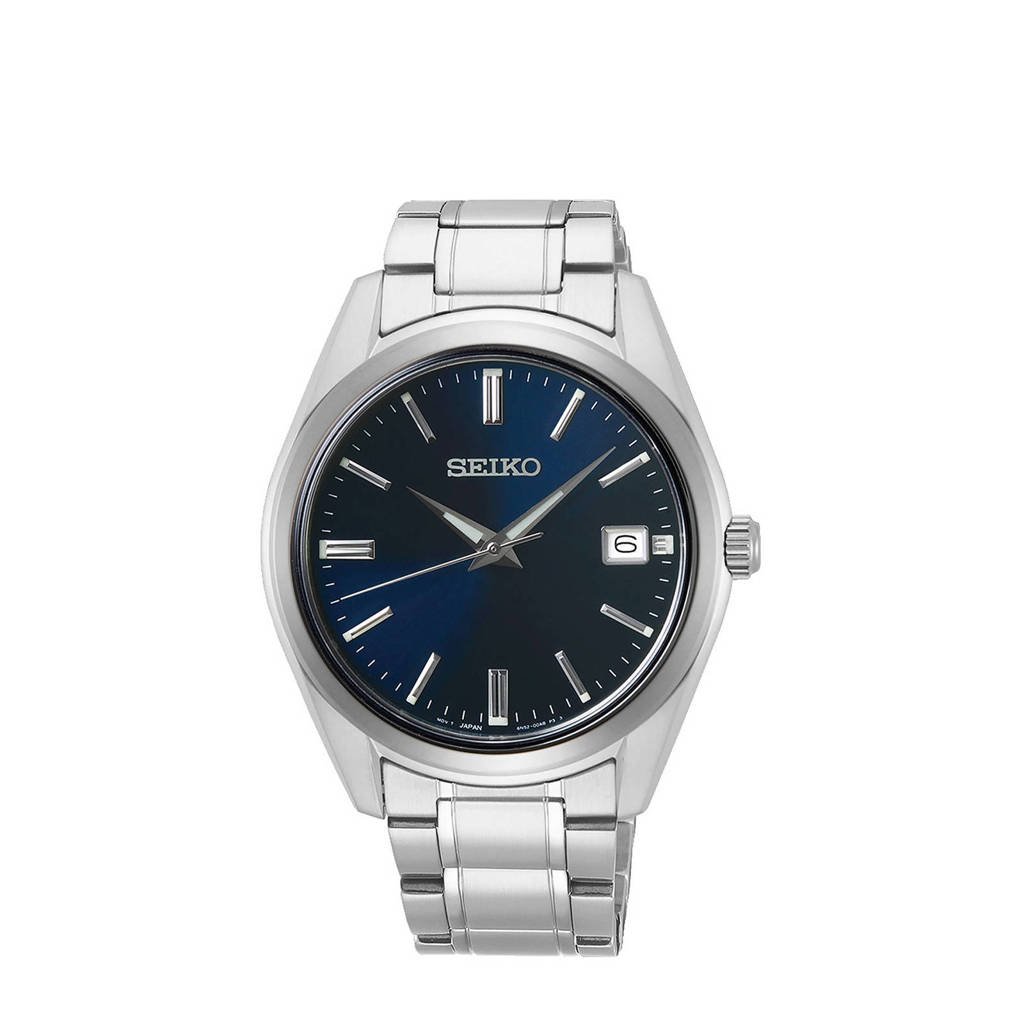 Seiko horloge SUR309P1 zilverkleur, Zilver/blauw