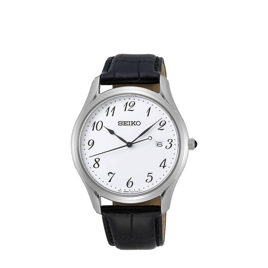 Seiko horloge SUR303P1 zilverkleur, Zilver/zwart