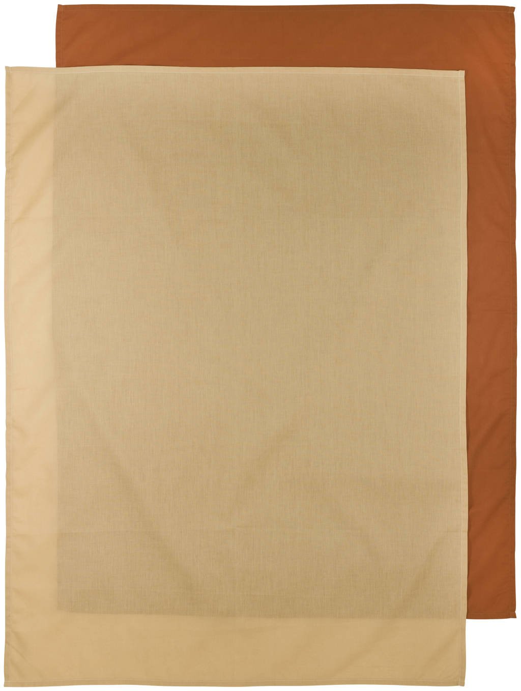 Meyco baby ledikantlaken - set van 2 100x150 cm Uni camel/Uni warm sand, Camel/Zand