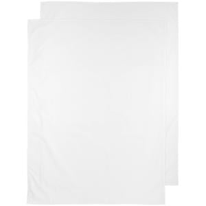 baby ledikantlaken - 100x150 cm Uni wit (set van 2)