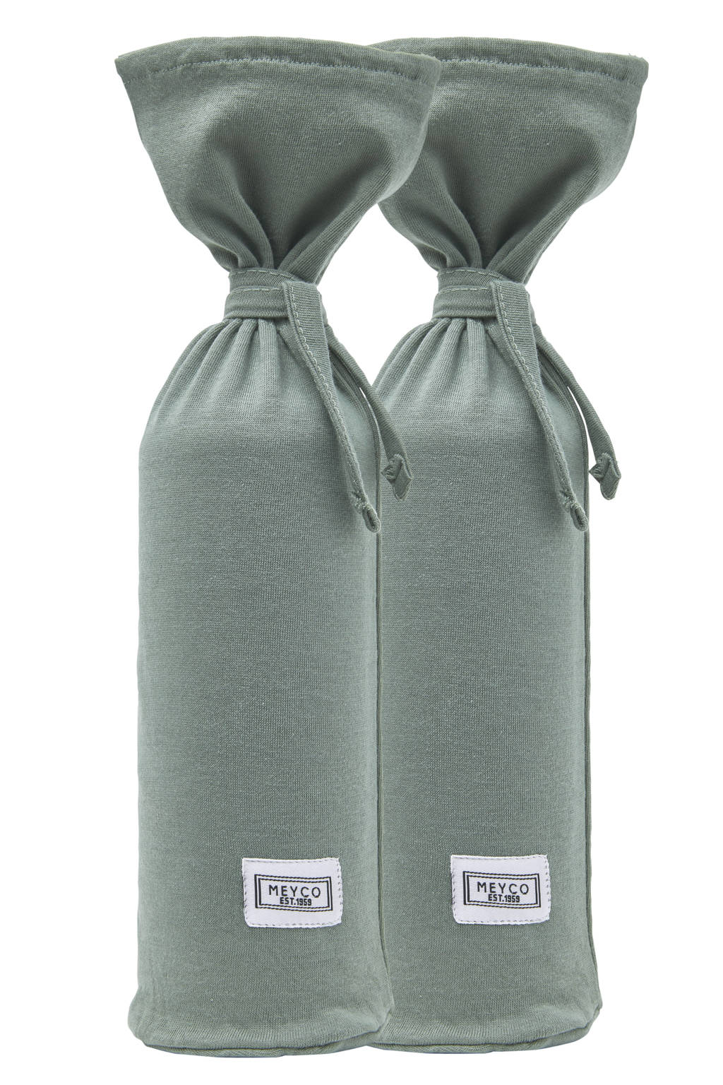 Meyco kruikenzak Basic jersey set van 2 forest green, Donkergroen