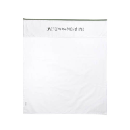 Meyco baby wieglaken Love you to the moon & back 75X100 cm forest green afbeelding