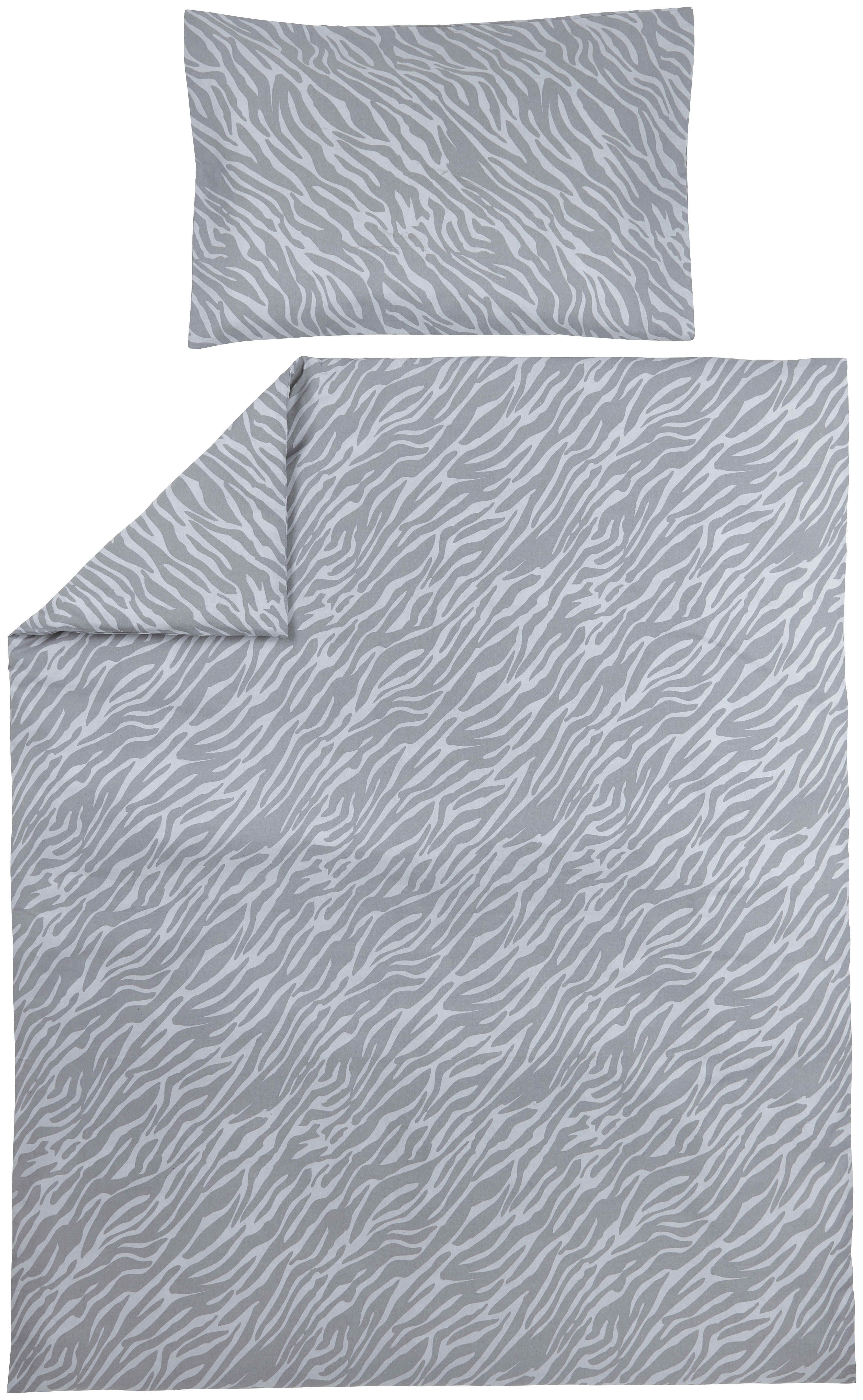 Meyco katoenen ledikant dekbedovertrek + kussensloop Zebra grijs(dekbedovertrek 100x135 cm ) online kopen