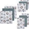 Meyco hydrofiele starterset Animal - grijsgroen/wit/bruin (set van 3x3)