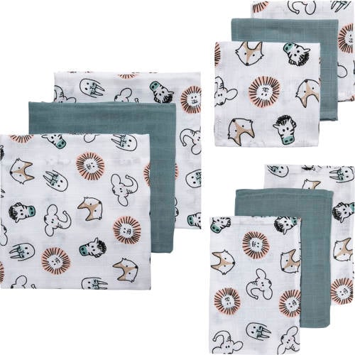 Meyco hydrofiele starterset Animal - set van 3x3 grijsgroen/wit/bruin afbeelding