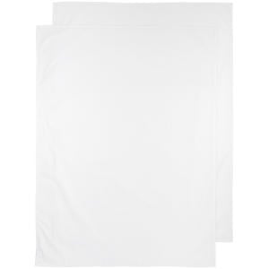 baby wieglaken - 75x100 cm Uni wit (set van 2)