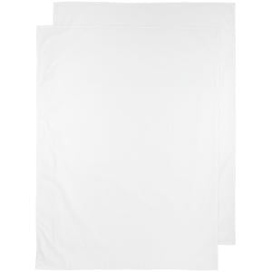 baby wieglaken - 75x100 cm Uni wit (set van 2)