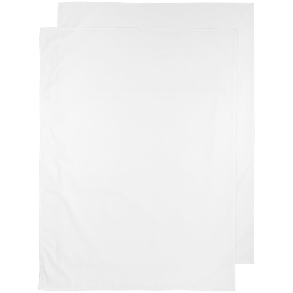 Meyco baby wieglaken - 75x100 cm Uni wit (set van 2)