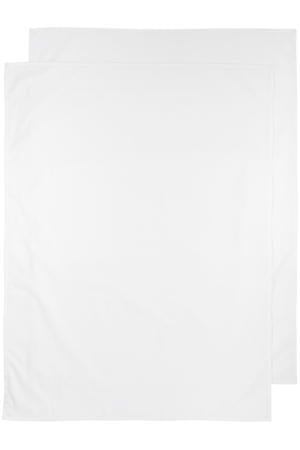 baby wieglaken - 75x100 cm Uni wit (set van 2)