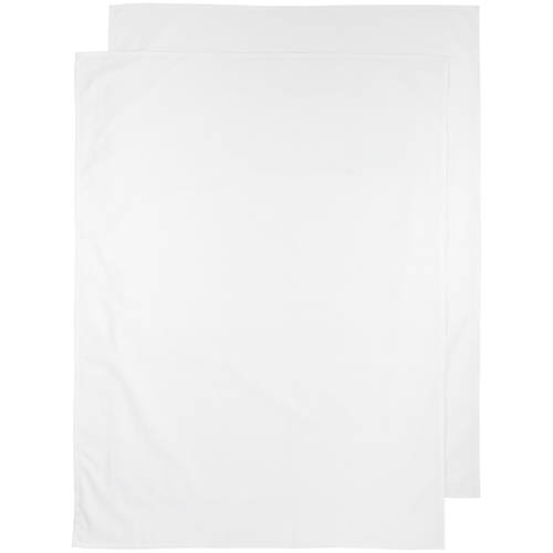 Meyco baby wieglaken - set van 2 75x100 cm Uni wit afbeelding