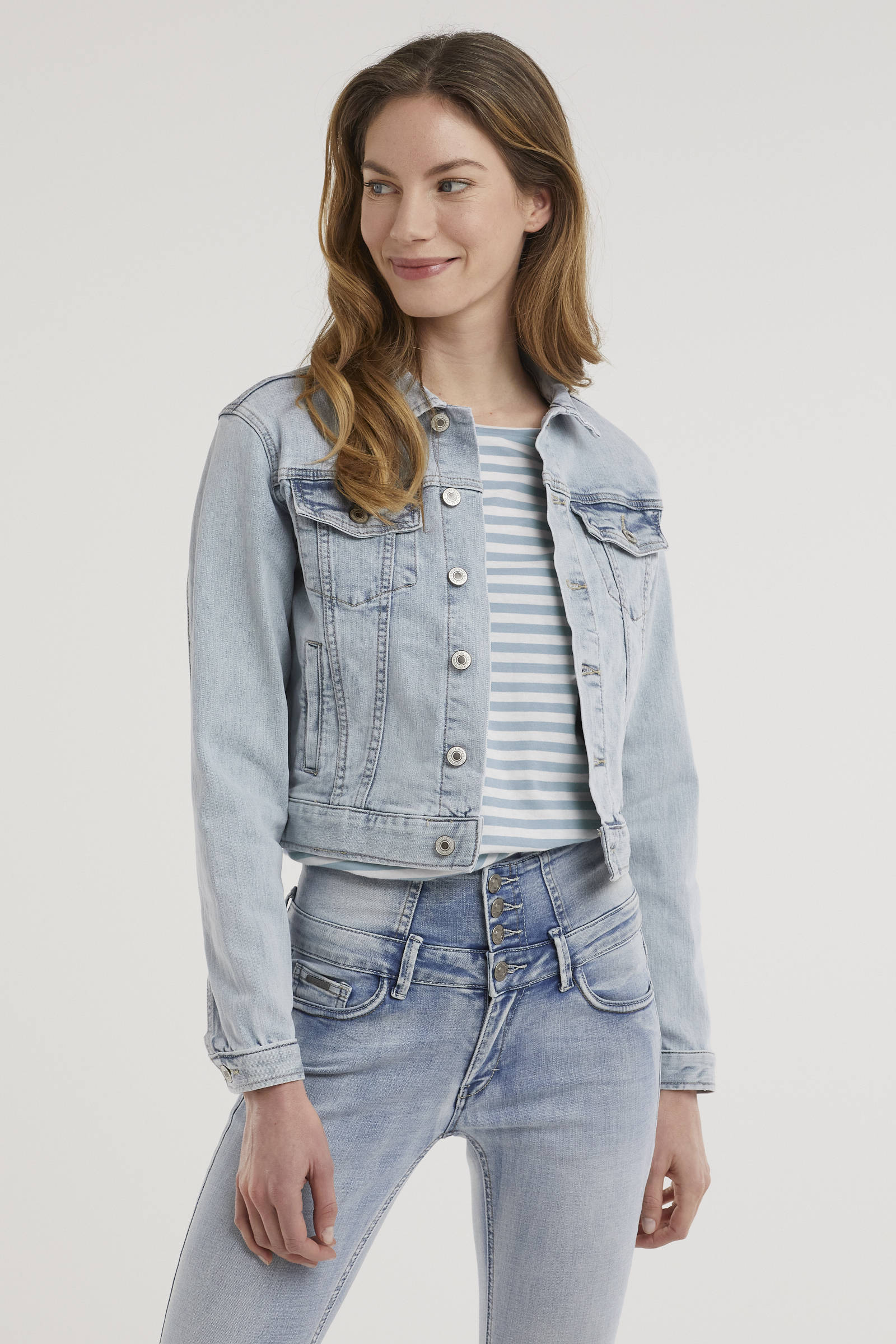 Il Dolce spijkerjasje Sacha light blue | wehkamp