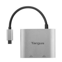 Targus ACA947EU USB-C hub dual video adapter, Zilver