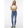 VERO MODA mid waist skinny jeans Lux met katoen VMLUX medium blue denim