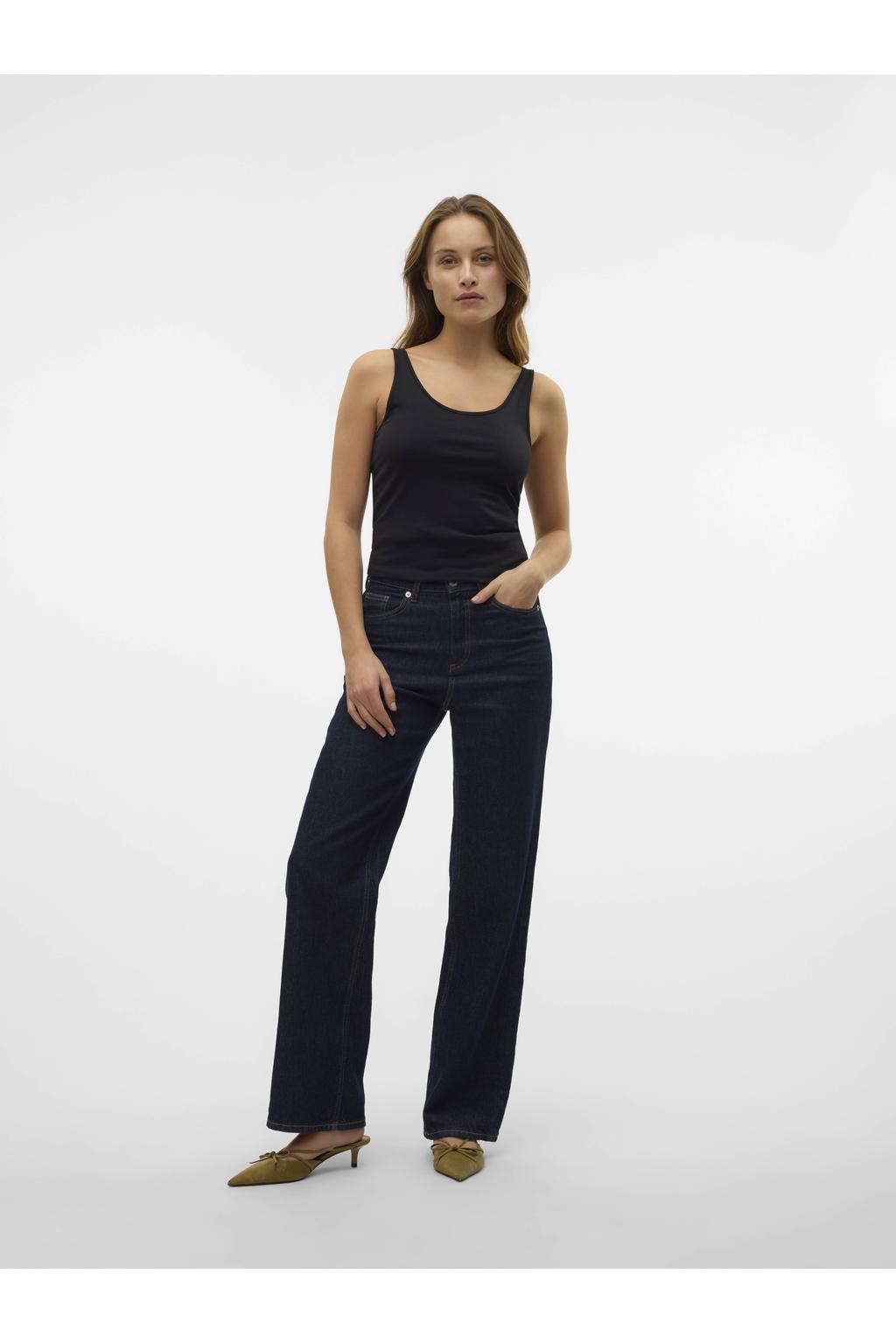 VERO MODA singlet VMMAXI met katoen zwart