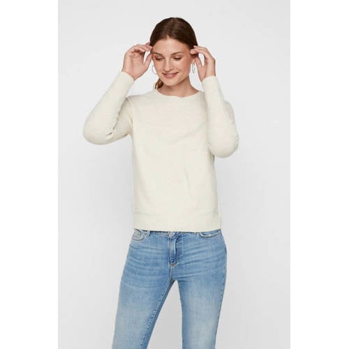 VERO MODA gemêleerde gebreide trui VMDOFFY offwhite afbeelding