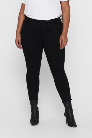cropped regular waist skinny jeans CARWILLY zwart