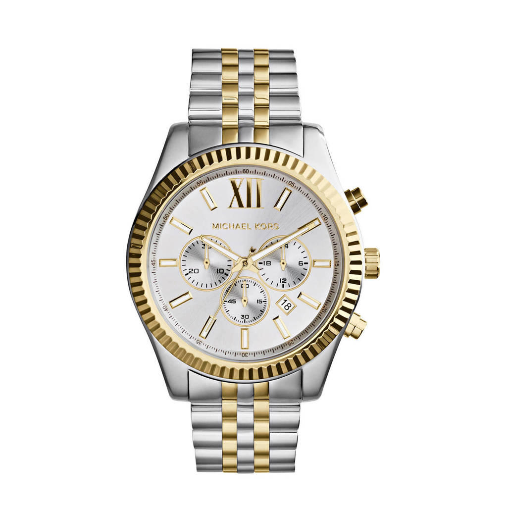 Michael Kors horloge MK8344 Lexington Zilver, goud, Goudkleurig/zilverkleurig