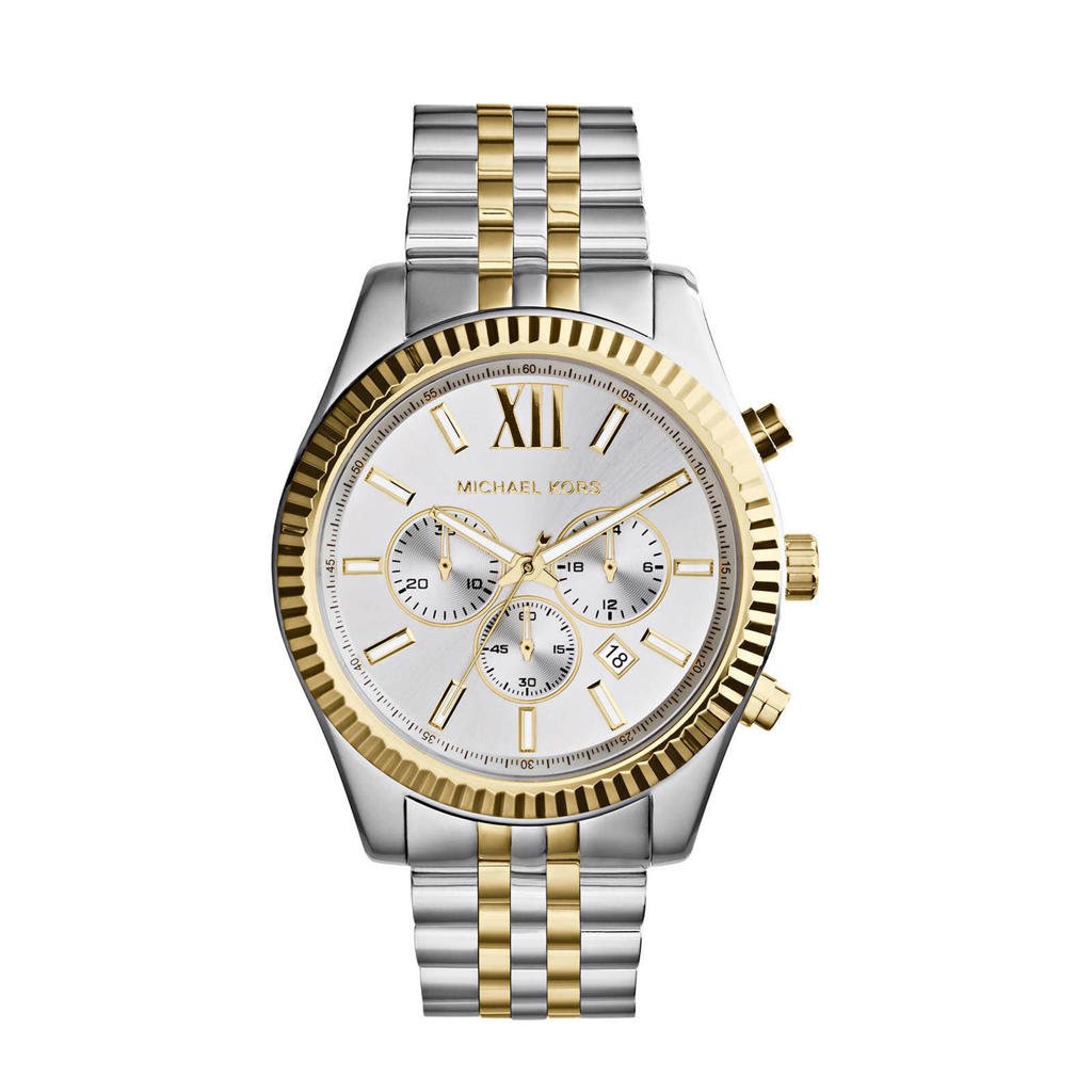 Michael Kors horloge MK8344 Lexington zilverkleurig, goudkleurig
