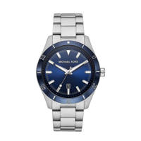 Michael Kors horloge MK8815 Layton zilver, Zilver/blauw