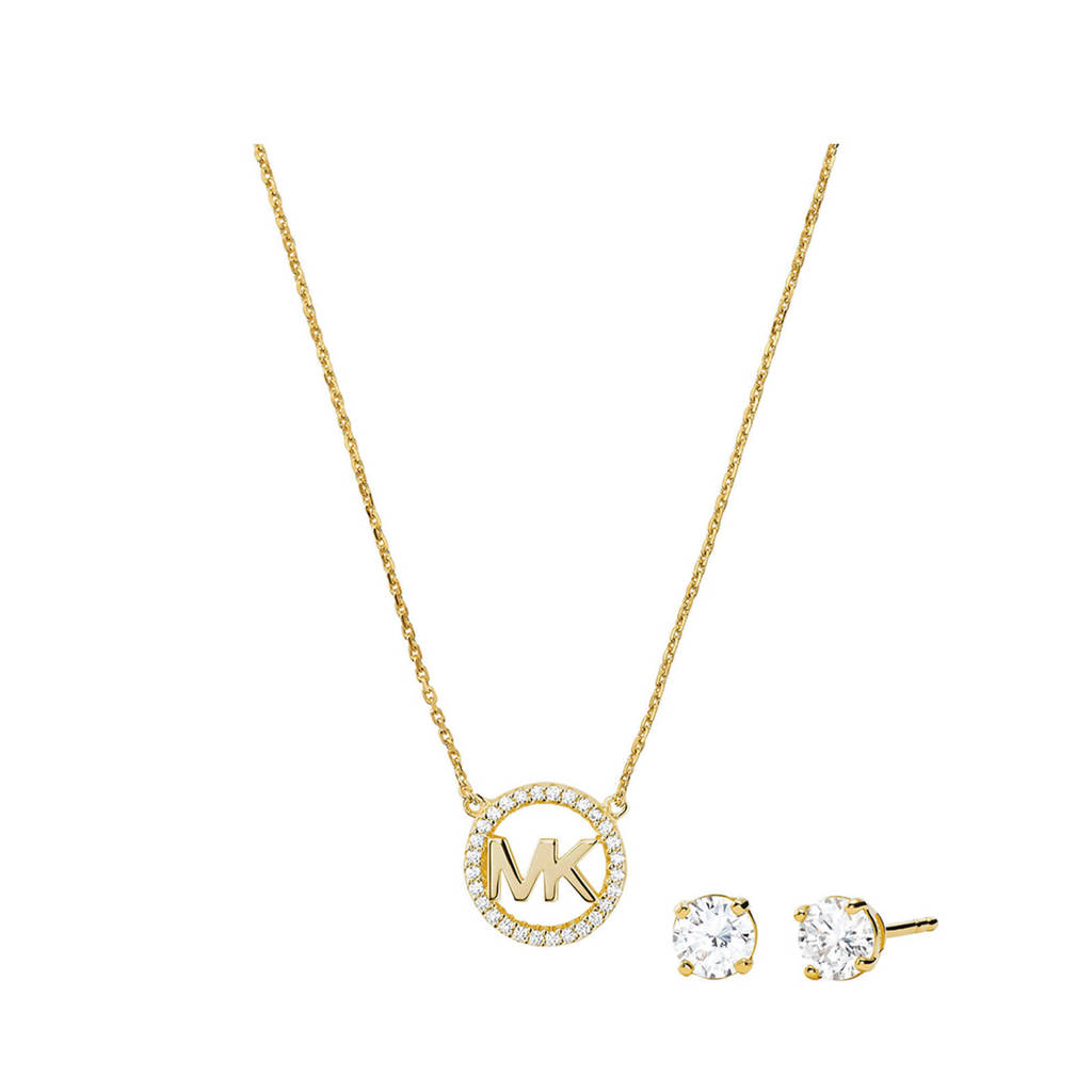 Michael Kors collier en oorbellen MKC1260AN710 Premium goud, Goud