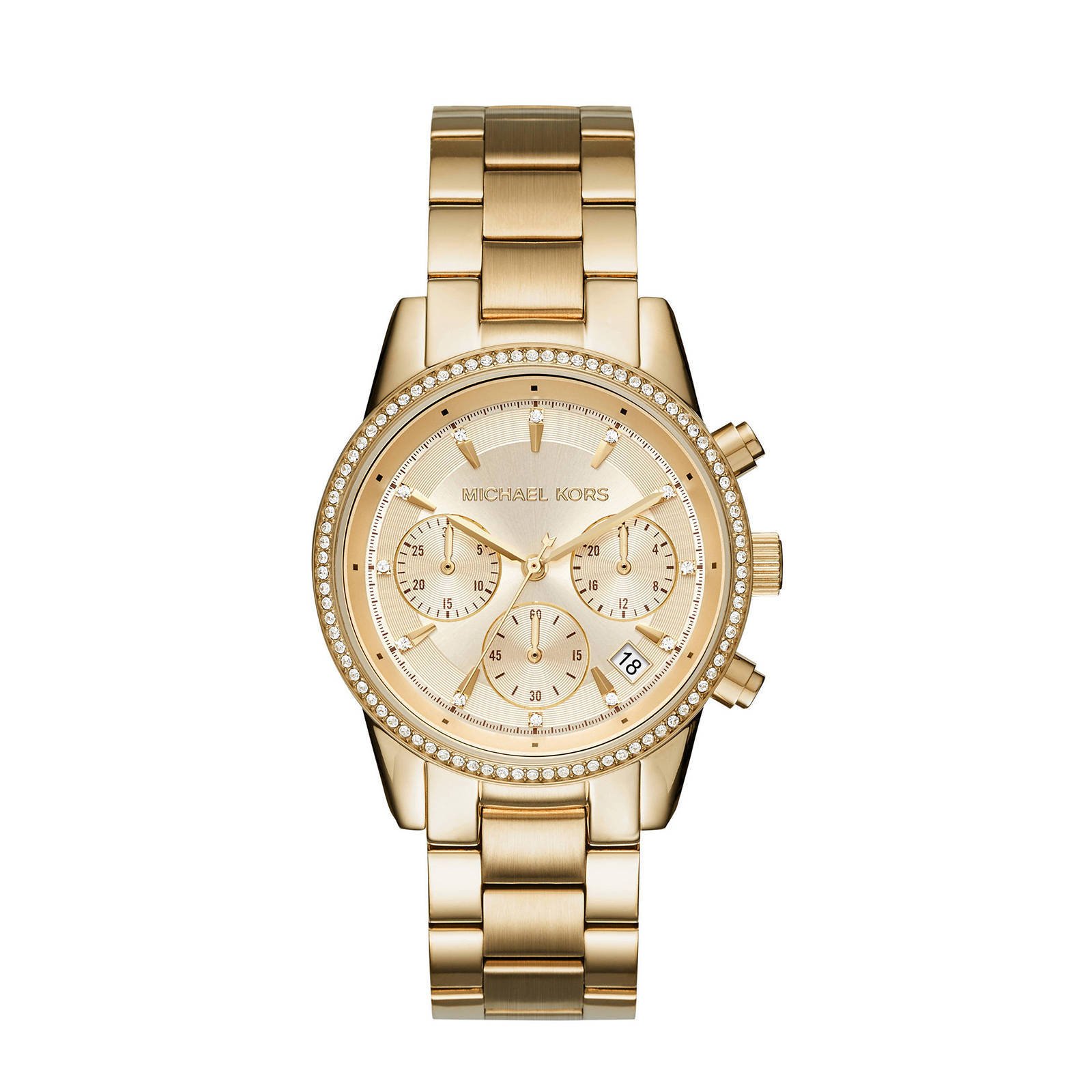 Michael Kors horloge MK6356 Ritz goudkleurig  wehkamp