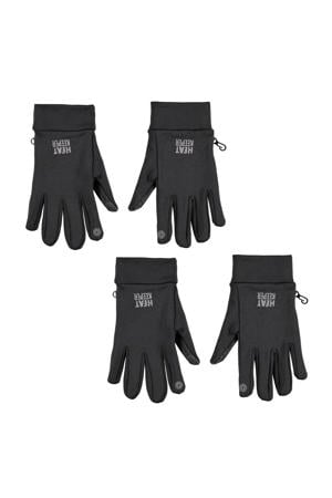thermo handschoenen - zwart (set van 2)