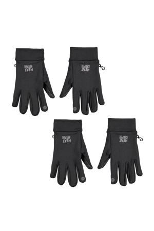 thermo handschoenen - zwart (set van 2)