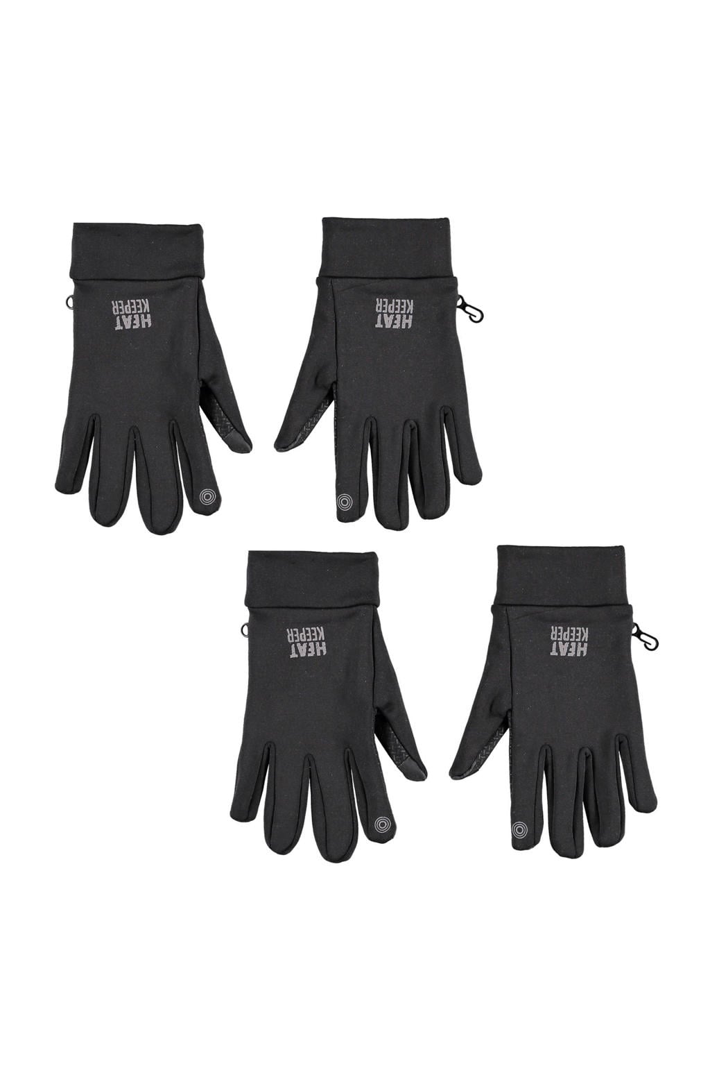 Heatkeeper thermo handschoenen - zwart (set van 2)