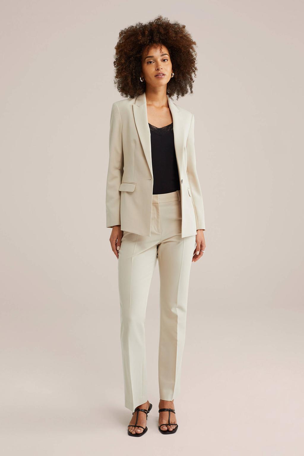 WE Fashion singlet met kant - zwart