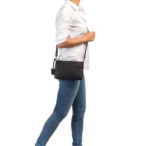 BURKELY leren crossbody tas Antique Avery zwart afbeelding