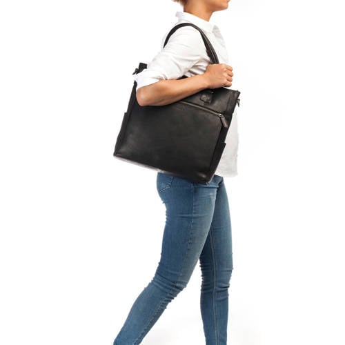 BURKELY leren shopper Antique Avery zwart afbeelding