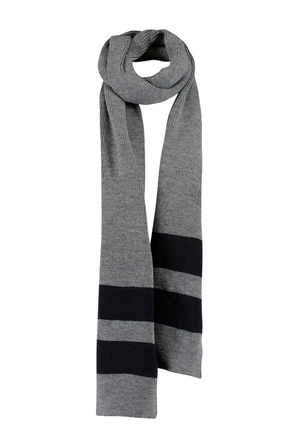 America Today sjaal Awan grijs/zwart, Light Grey Melange