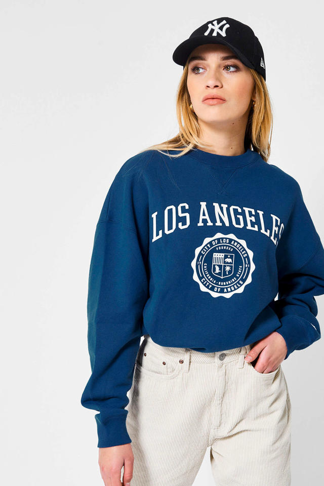 Laboratorium compleet Voorkeursbehandeling America Today sweater Sue met tekst blauw | wehkamp