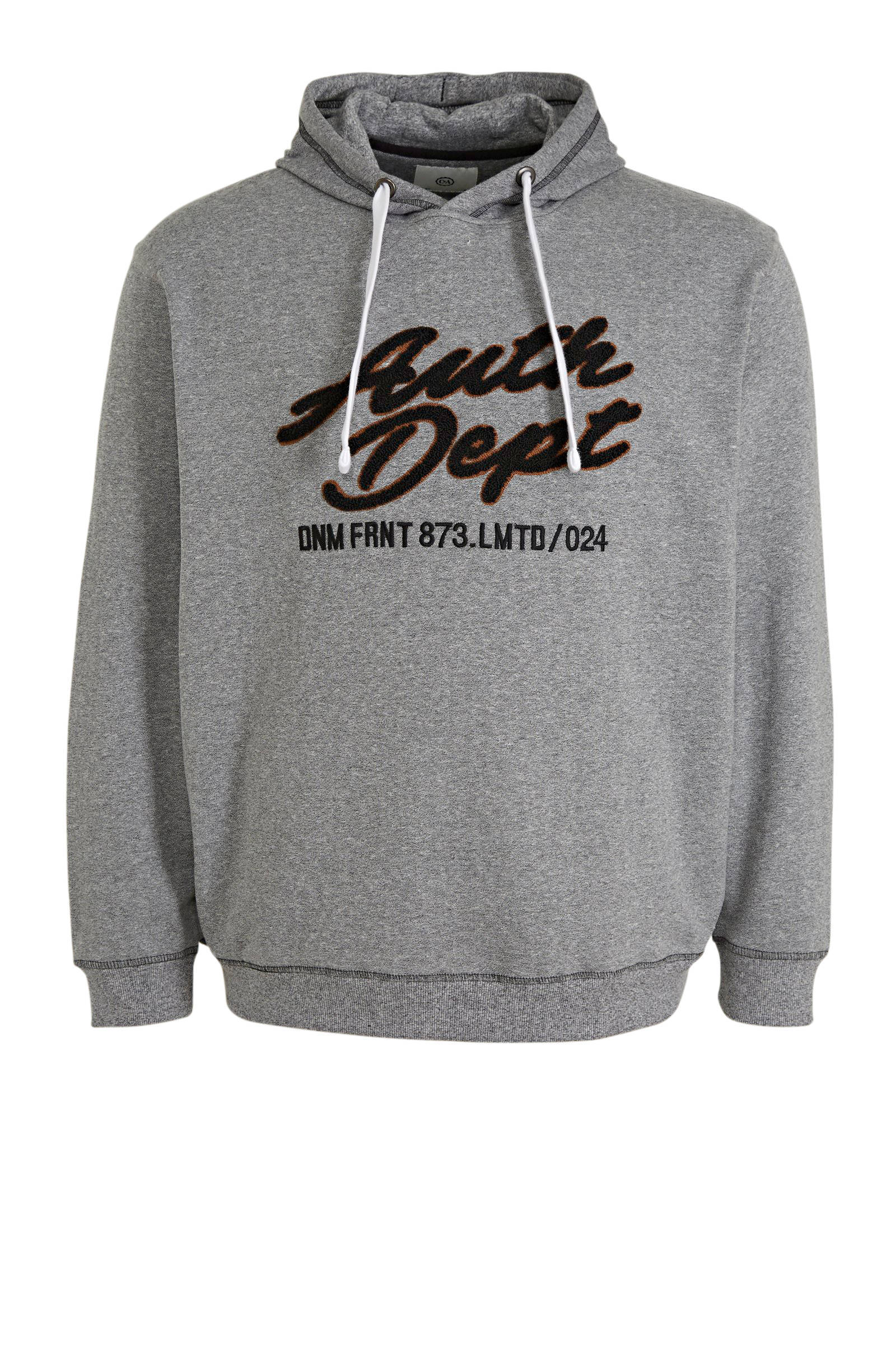 C&A XL hoodie met printopdruk lichtgrijs | wehkamp C&A hoodie met printopdruk lichtgrijs melangerood | wehkamp