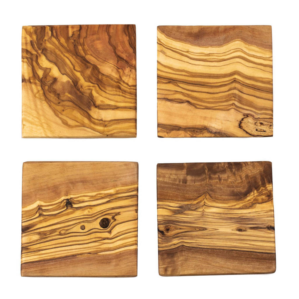 Jay Hill onderzetters Tunea (set van 4), Houtkleurig