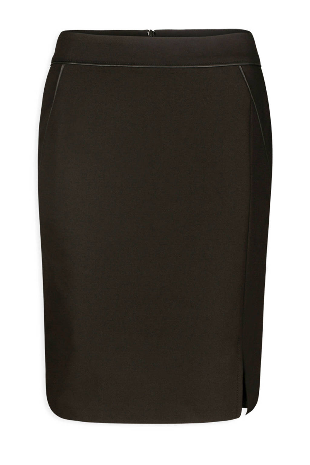Morgan rok met contrastbies zwart, Zwart