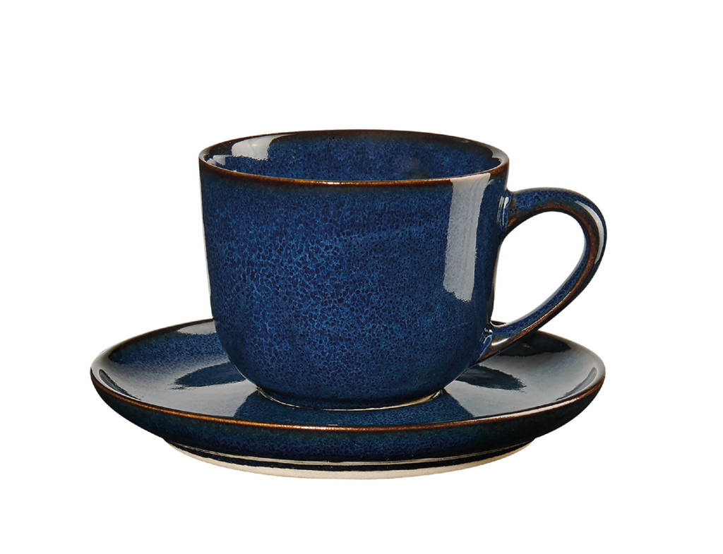 ASA Selection espressokopje en schotel (9 cl), Donkerblauw, 90