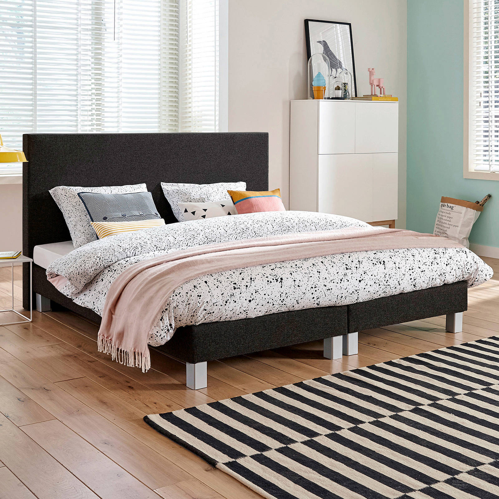 Beter Bed complete boxspring Leeds vlak met bridge matras 180x200