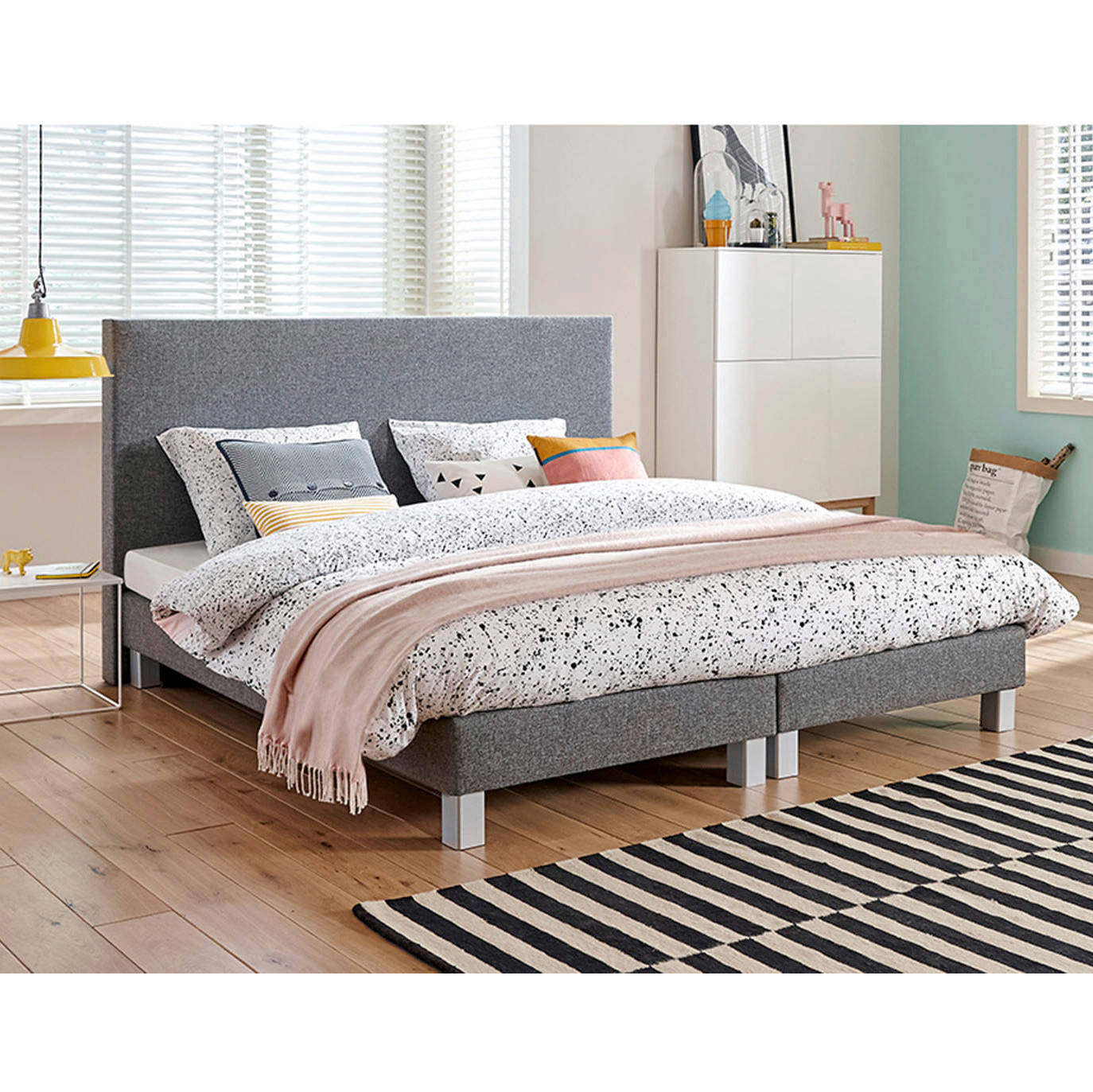 Beter Bed complete boxspring Leeds vlak met bridge matras 140x210